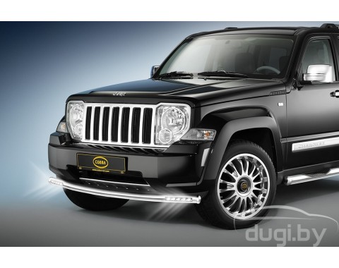 Одинарная труба "Cobra" с Led подсветкой для Cherokee